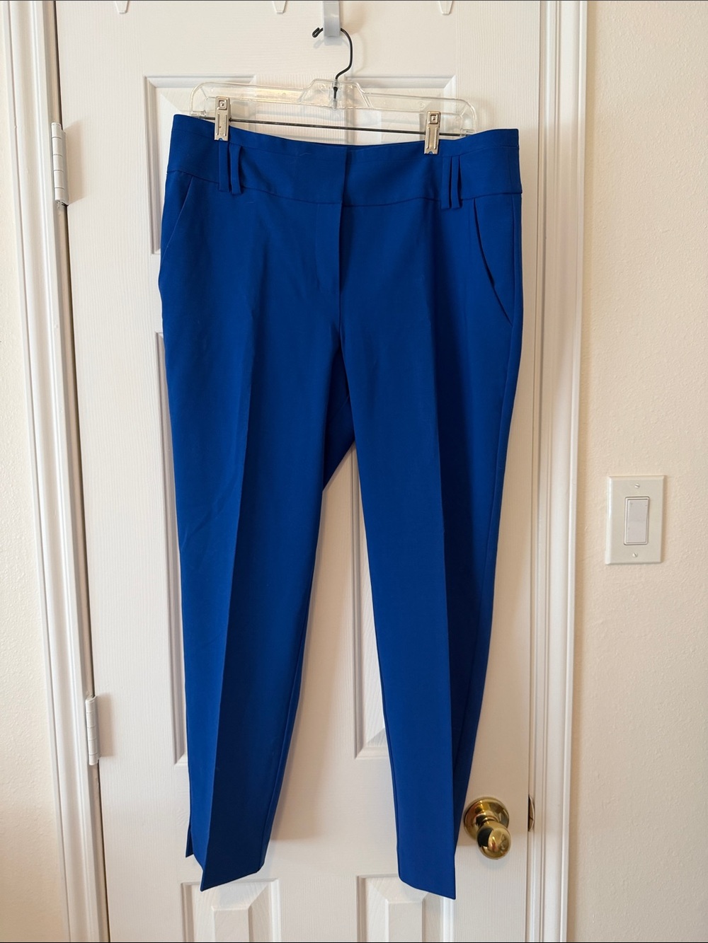 New York & Company Royal Blue Slim Ankle Dress Pants